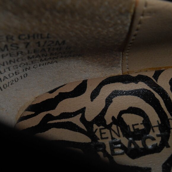 KENNETH COLE BLACK EMBELLISHED OPEN TOE WEDGE SHOE RIGHT SHOE 7M LEFT SHOE 7.5M - Picture 10 of 10